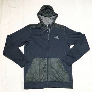 Adidas ClimaWarm Size M Front Zip Hooded Jacket Sweatshirt Clima Warm